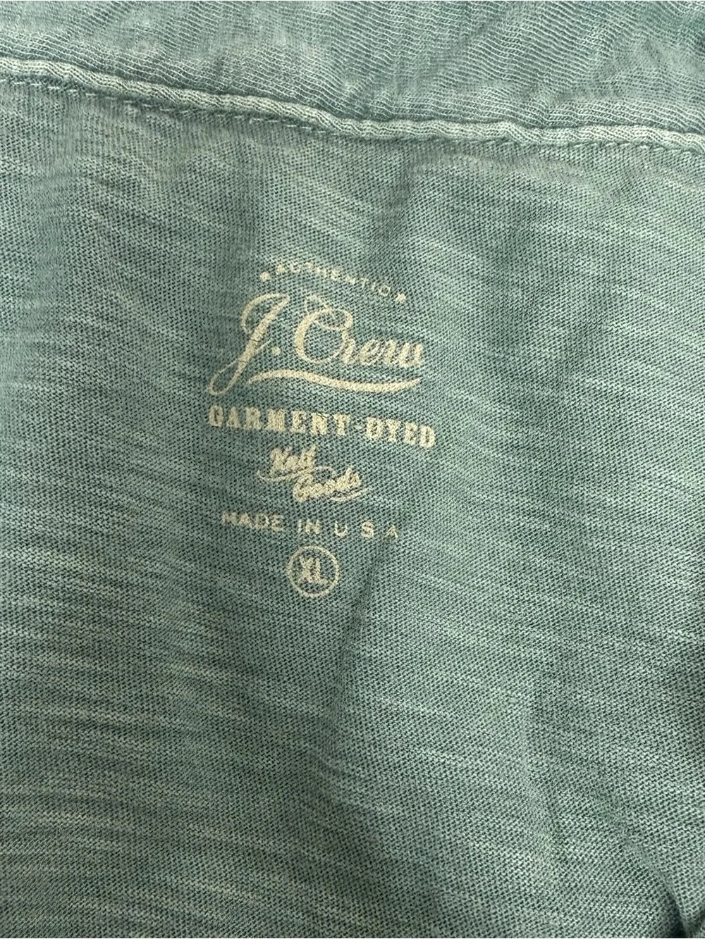 J. CREW / lot of (2) red green garment dyed slub cotton polo shirts / XL